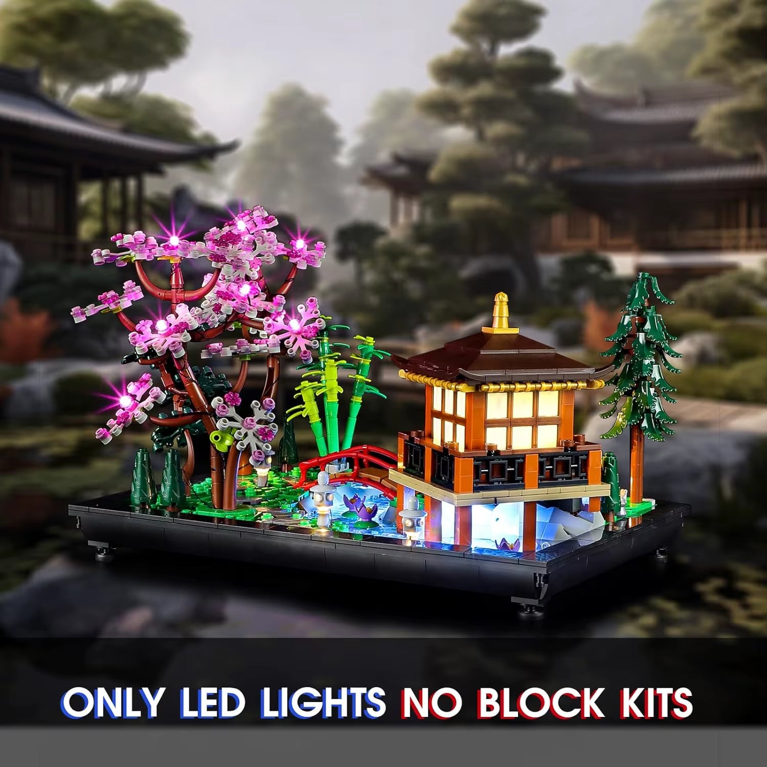 5V LED Lights for 10315 Icons Tranquil Garden Decorative Lamp with Battery Box (Not Include Lego Building Blocks)