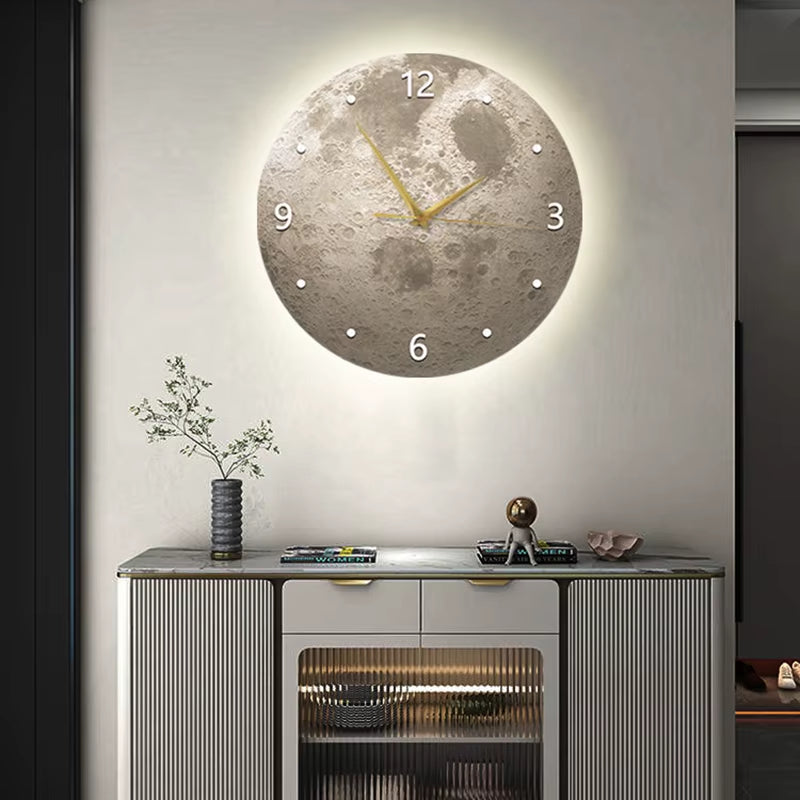 Art Mural Wall Clocks round Nordic Led Minimalist Fashion Silent Wall Watch Aesthetic Bedrooms Reloj De Pared Room Decorations