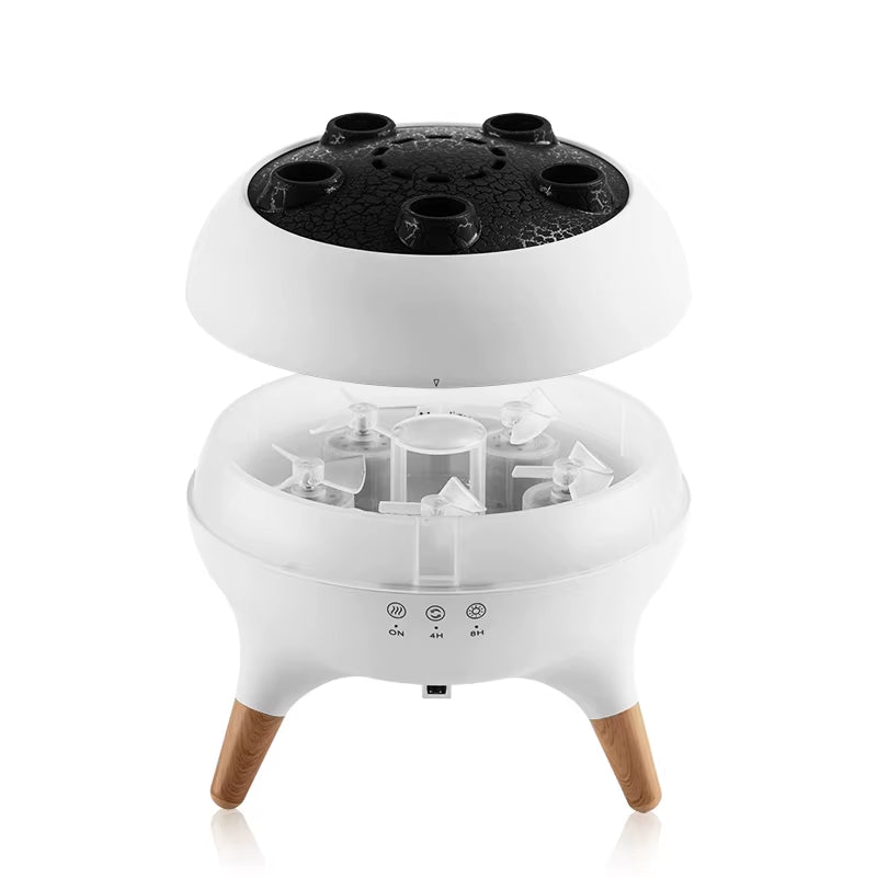 5 Spray Ports Jellyfish Air Humidifier Desktop Aroma Diffuser Follow Sounds Spray Mist Maker Fogger Aroma Essential Oil Diffuser