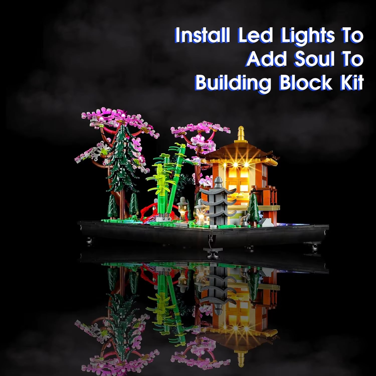 5V LED Lights for 10315 Icons Tranquil Garden Decorative Lamp with Battery Box (Not Include Lego Building Blocks)