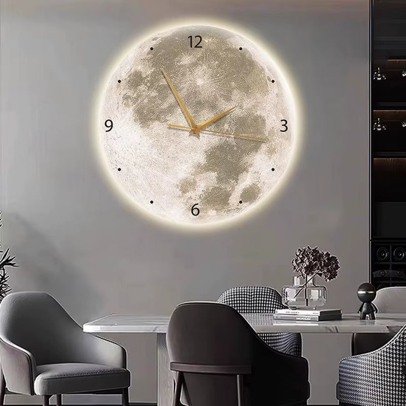 Art Mural Wall Clocks round Nordic Led Minimalist Fashion Silent Wall Watch Aesthetic Bedrooms Reloj De Pared Room Decorations