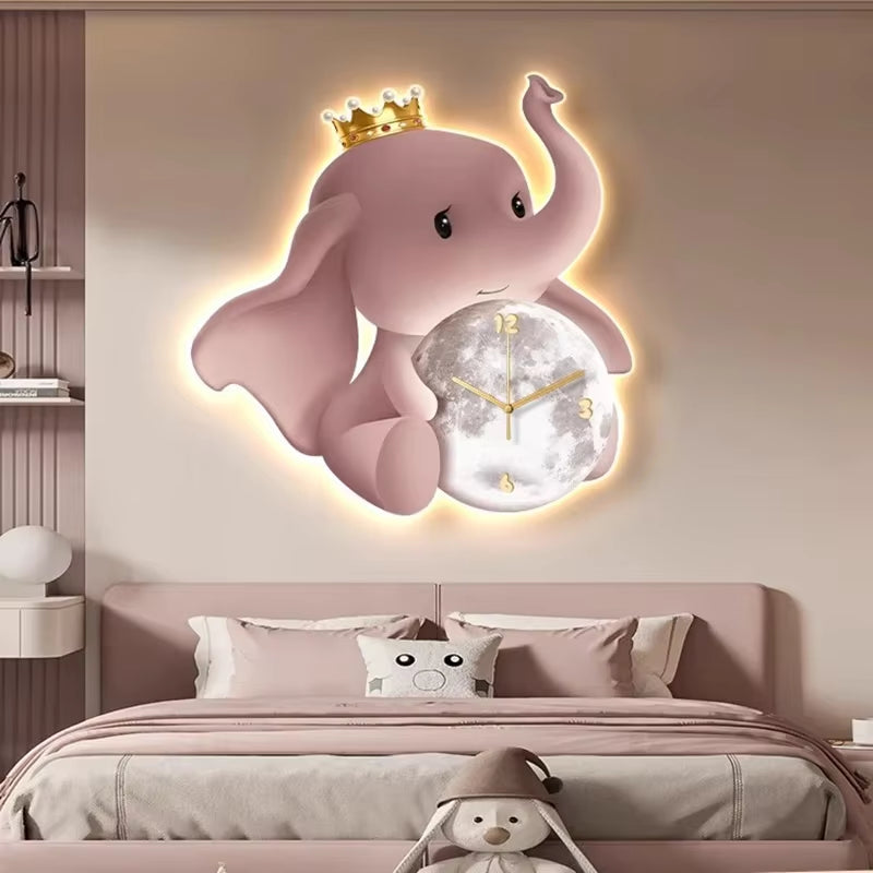 Nordic Led Wall Clocks Art Mural Luxury Digital Fashion Design Wall Watch Cartoon Simple Reloj De Pared Living Room Decoration