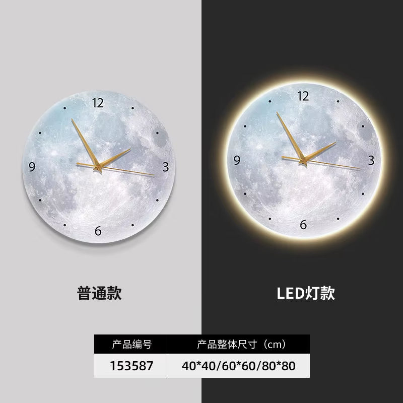 Art Mural Wall Clocks round Nordic Led Minimalist Fashion Silent Wall Watch Aesthetic Bedrooms Reloj De Pared Room Decorations