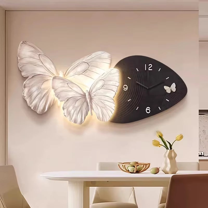 Nordic Restaurant Wall Clocks Minimalist Fashion Silent Creative Wall Watch Modern Art Mural Reloj De Pared Room Decorations