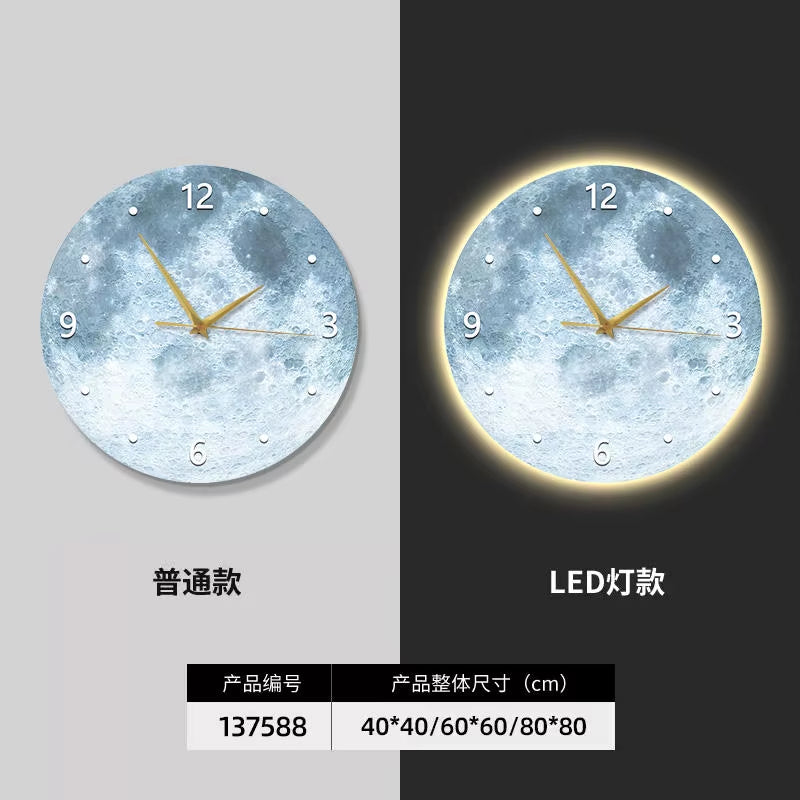 Art Mural Wall Clocks round Nordic Led Minimalist Fashion Silent Wall Watch Aesthetic Bedrooms Reloj De Pared Room Decorations