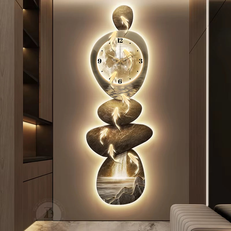 Living Room Wall Clocks Led Art Mural Luxury Restaurant Nordic Minimalist Wall Watch Creative Relogio De Parede Home Decoration