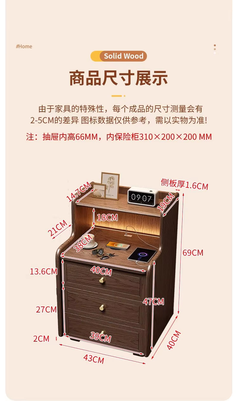 Bedside Table Night Cabinet Chest Drawers Furnitures Comfortable Bedroom Bed Room Accesories Tables Comodini Luxury Nightstands