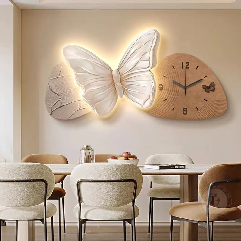 Nordic Restaurant Wall Clocks Minimalist Fashion Silent Creative Wall Watch Modern Art Mural Reloj De Pared Room Decorations