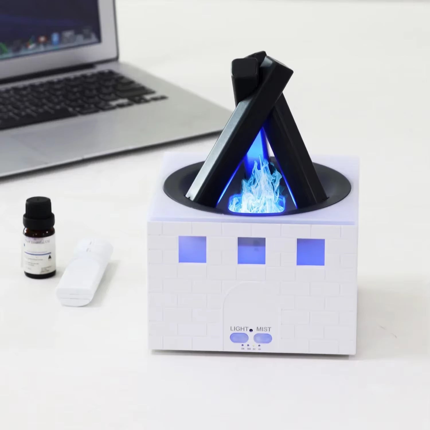 Air Humidifier Essential Oils Humidifiers Home Aroma Humidifier Flame Automatic Fragrance Diffuser with LED Light